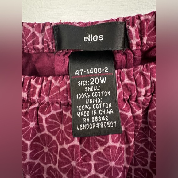 90s Vintage burgundy geometric maxi skirt size 20W - Picture 3 of 3